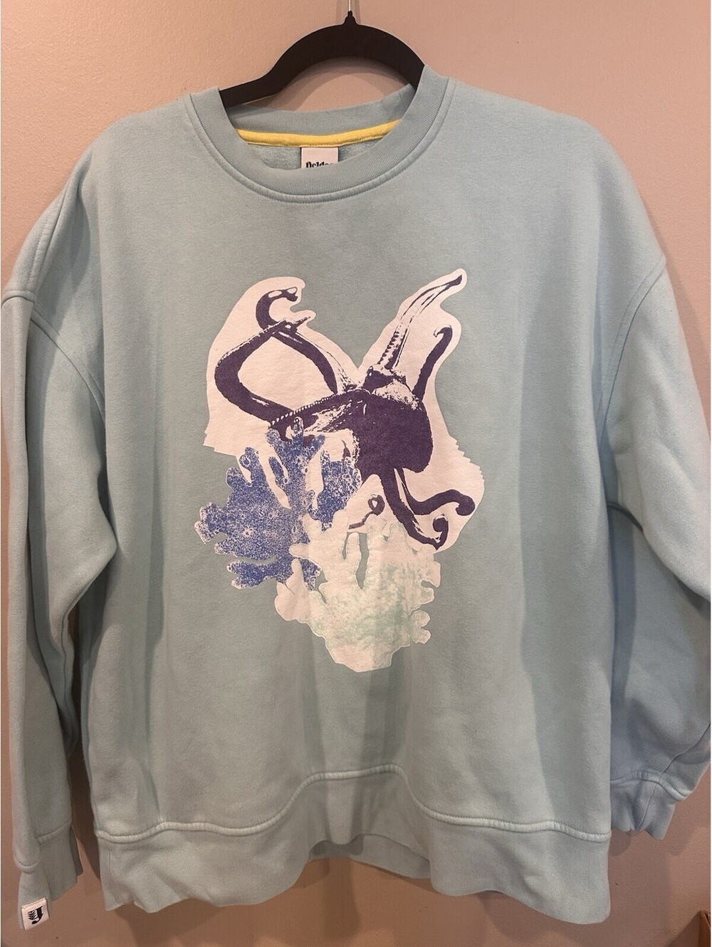 Bonobos Fielder Mens octopus Graphic Crewneck Sweatshirt Mens Size large